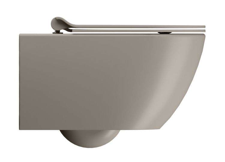 PURA WC wiszące, Swirlflush, 55x36 cm, tortora dual-mat