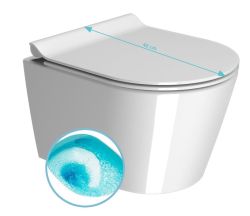 KUBE X WC wiszące, Swirlflush, 46x35 cm, biały ExtraGlaze