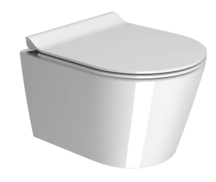 KUBE X WC wiszące, Swirlflush, 46x35 cm, biały ExtraGlaze