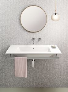 PURA umywalka ceramiczna slim 100x50 cm, biały ExtraGlaze