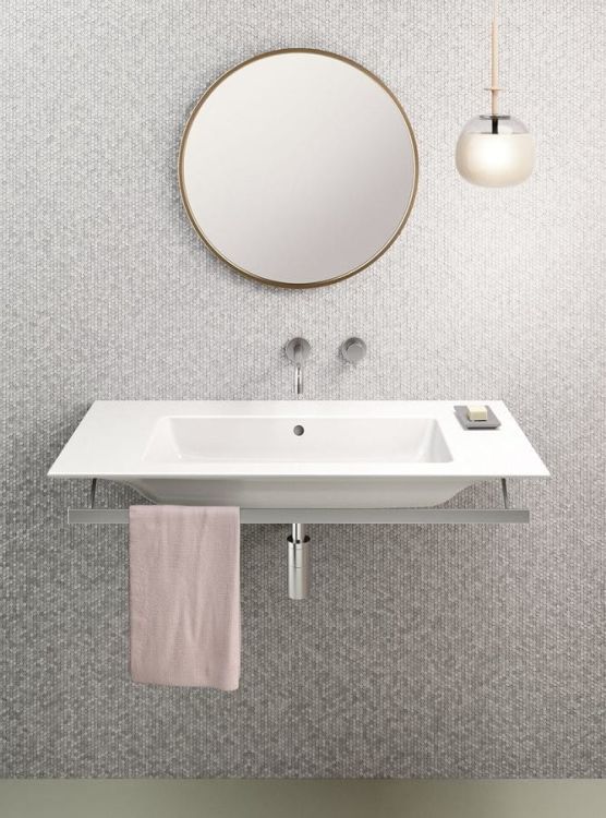 PURA umywalka ceramiczna slim 100x50 cm, biały ExtraGlaze