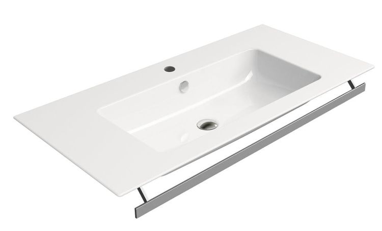 PURA umywalka ceramiczna slim 100x50 cm, biały ExtraGlaze