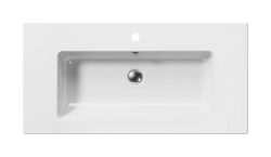 PURA umywalka ceramiczna slim 100x50 cm, biały ExtraGlaze