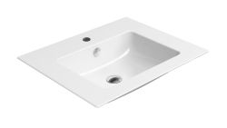 PURA umywalka ceramiczna slim 60x50 cm, biały ExtraGlaze