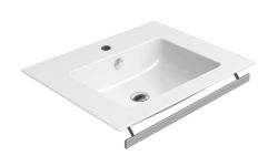 PURA umywalka ceramiczna slim 60x50 cm, biały ExtraGlaze