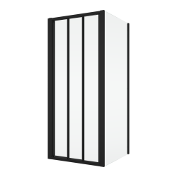 Kabina prysznicowa 100x80 cm z drzwiami 3-częściowymi, przesuwanymi Ronal Sanswiss Divera D22S31000607+D22F10800607 czarny mat