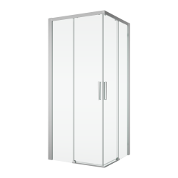 Kabina prysznicowa 90x90 cm z drzwiami rozsuwanymi i wejściem narożnym Ronal Sanswiss Divera D22SE2B0905007 srebrny połysk