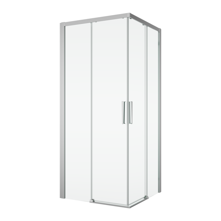 Kabina prysznicowa 90x90 cm z drzwiami rozsuwanymi i wejściem narożnym Ronal Sanswiss Divera D22SE2B0905007 srebrny połysk