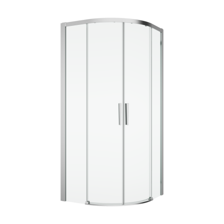 Przejdź do produktu Kabina półokrągła 100x100 cm z drzwiami rozsuwanymi i wejściem narożnym Ronal Sanswiss Divera D22SRB551005007 srebrny połysk