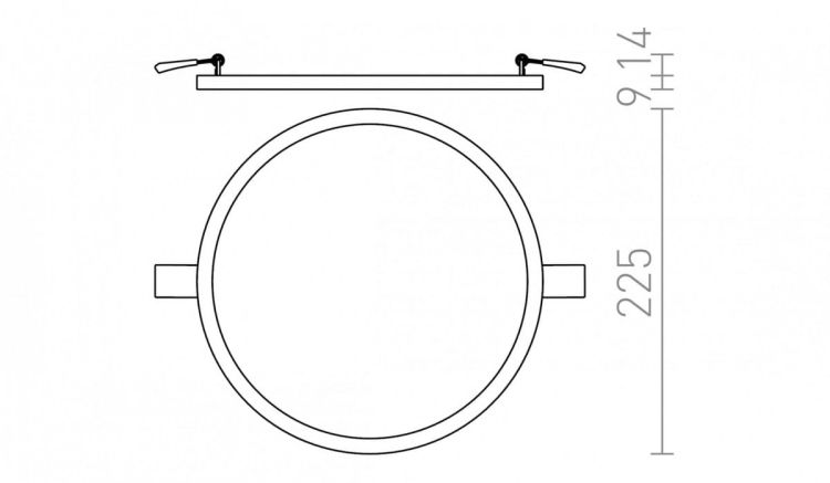 HUE R 22 DIMM wpuszczana biała  230V LED 24W  3000K