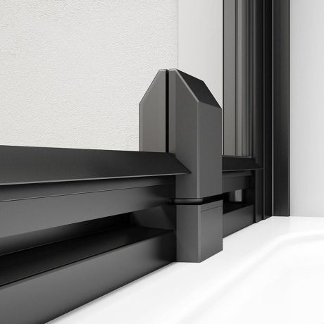 Przejdź do produktu EASY BLACK drzwi prysznicowe obrotowe 760-900mm, szkło czyste