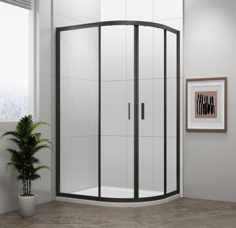 Przejdź do produktu EASY BLACK kabina prysznicowa półokrągła 1200x900mm, L/R, szkło czyste