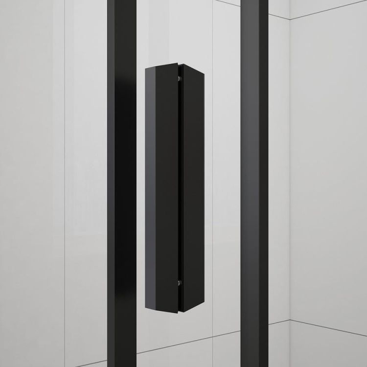 EASY BLACK kabina prysznicowa półokrągła 1200x900mm, L/R, szkło czyste