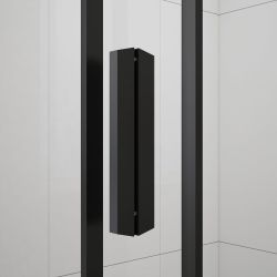 EASY BLACK kabina prysznicowa półokrągła 900x900mm, L/R, szkło czyste
