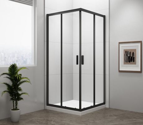 Przejdź do produktu EASY BLACK kabina prysznicowa 900x900mm, szkło czyste