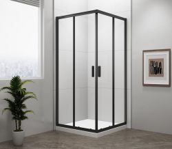 EASY BLACK kabina prysznicowa 800x800mm, szkło czyste