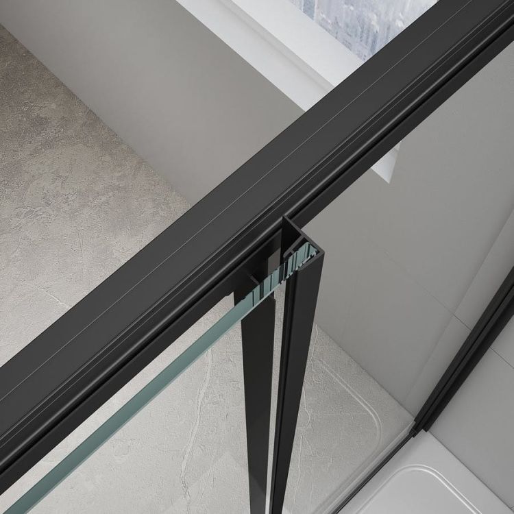 EASY BLACK kabina prysznicowa 800x800mm, szkło czyste