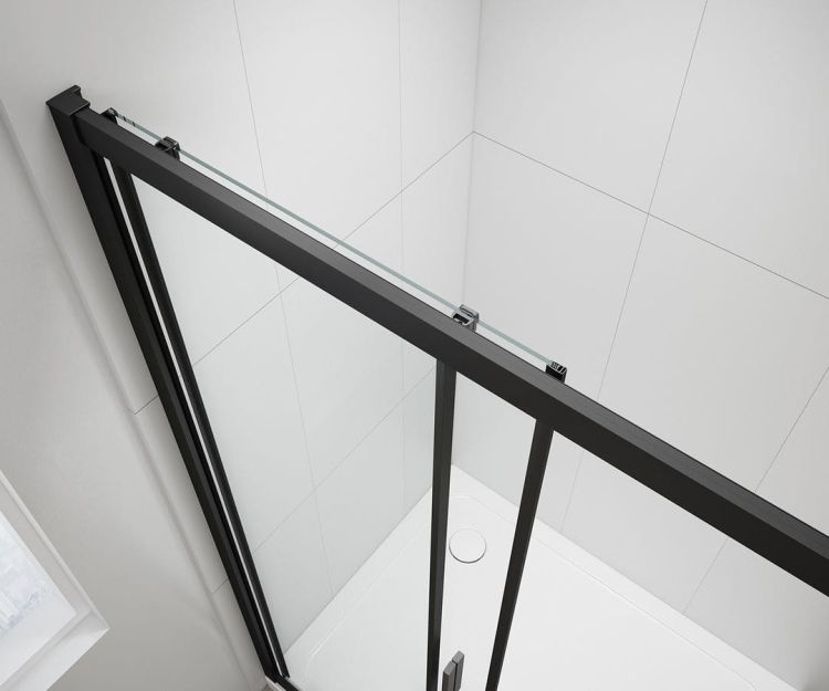 EASY BLACK kabina prysznicowa 800x800mm, szkło czyste