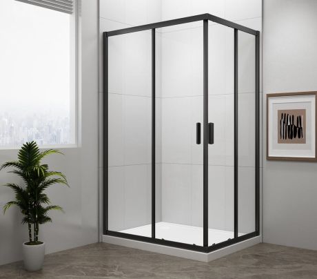 Przejdź do produktu EASY BLACK kabina prysznicowa 900x800mm, szkło czyste