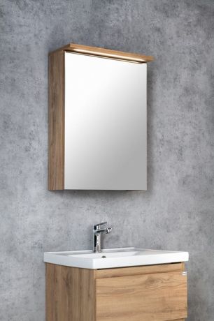 Przejdź do produktu KAWA STRIP szafka z lustrem, oświetlenie LED 50x70x22cm, dąb emporio