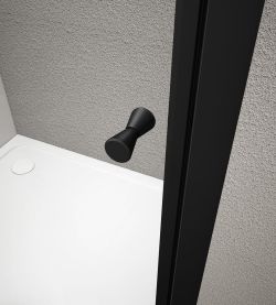 AGGA BLACK kabina prysznicowa narożna 900x900mm, szkło czyste