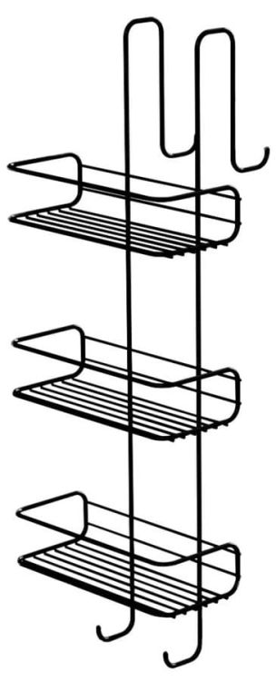 CHROM LINE druciana półka prysznicowa 240x680x220 mm, czarny mat