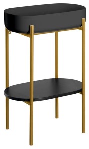 PUNO konsola z umywalką 550x860x360mm, złoty mat