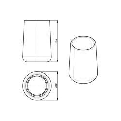 MARIKA kubek do postawienia, azzurro