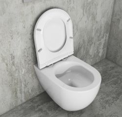 INFINITY miska WC wisząca, Rimless, 36,5x53cm, biały
