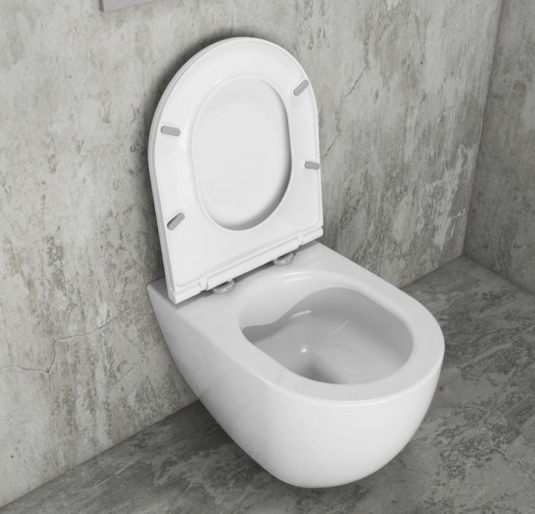 INFINITY miska WC wisząca, Rimless, 36,5x53cm, biały