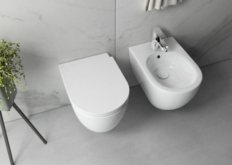 INFINITY miska WC wisząca, Rimless, 36,5x53cm, biały