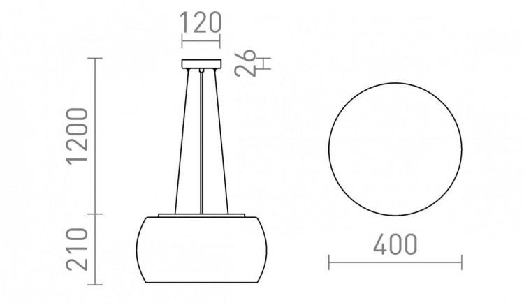 AMANDA wisząca czarna matowa szkło przydymione 230V LED E27 3x15W