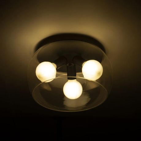 Przejdź do produktu AMANDA sufitowa czarna matowa szkło przydymione 230V LED E27 3x15W