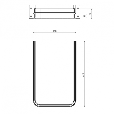Przejdź do produktu Osłona syfonu do blatu 16mm, 175x45x270mm, plastik, biały