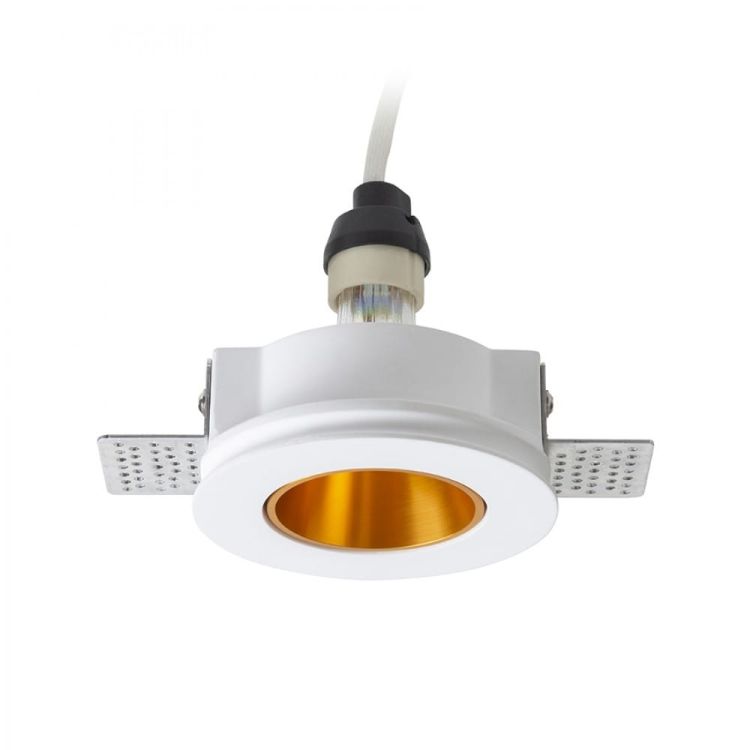 DAYTONA nieruchoma gipsowa/mosiądz szczotkowana 230V LED GU10 8W