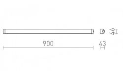 TONIC 90 ścienna biała 230V LED 20W IP44 3000K