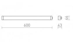 TONIC 60 ścienna chrom 230V LED 15W IP44 3000K