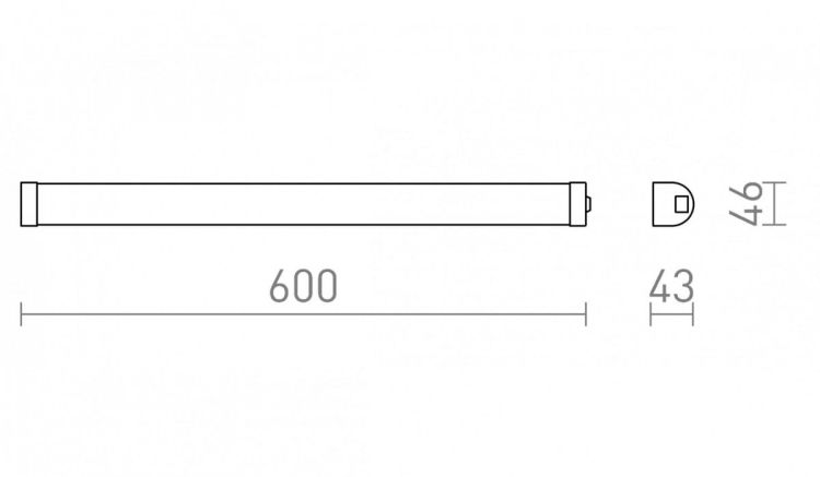 TONIC 60 ścienna chrom 230V LED 15W IP44 3000K