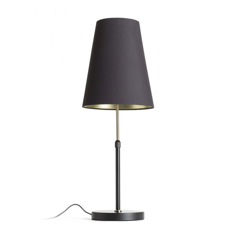 EMMETT stojak stołowy czarna stary mosiądz 230V LED E27 15W