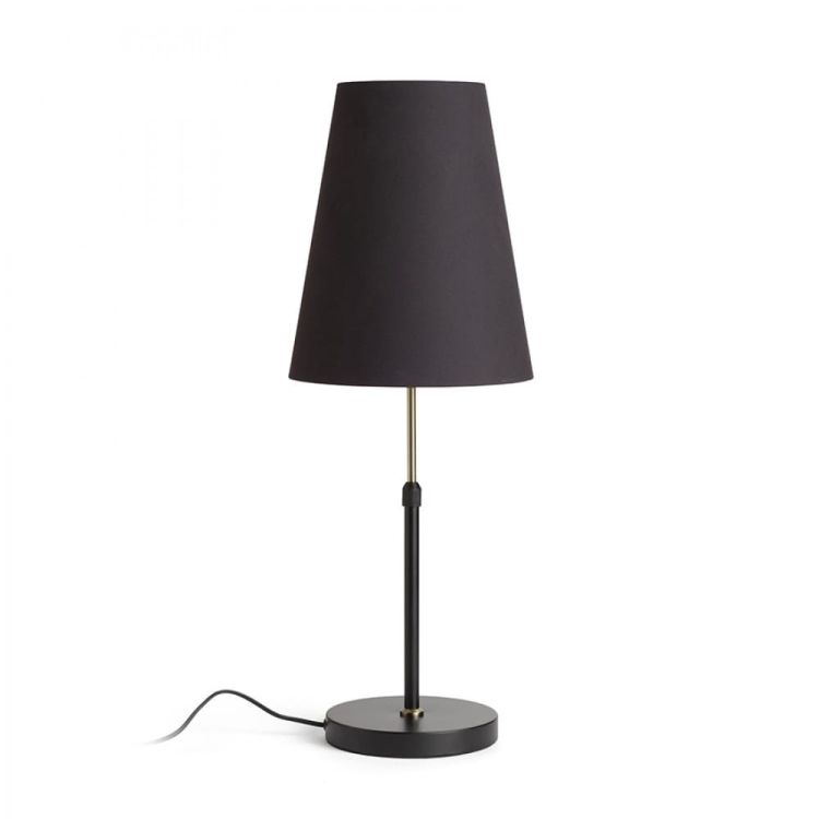 EMMETT stojak stołowy czarna stary mosiądz 230V LED E27 15W