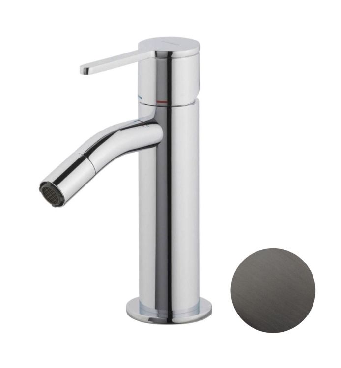 Bateria bidetowa stojąca 15 cm Emmevi Filo 85004CNS Gunmetal grafit szczotkowany