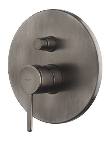 Przejdź do produktu Bateria prysznicowa podtynkowa 2-drożna z przełącznikiem Emmevi Filo 850019CNS Gunmetal grafit szczotkowany