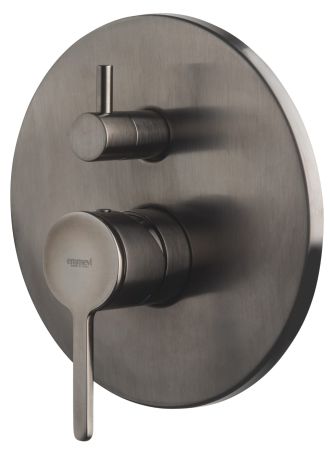 Przejdź do produktu Bateria prysznicowa podtynkowa 3-drożna z przełącznikiem mechanicznym Emmevi Filo 850029CNS Gunmetal grafit szczotkowany