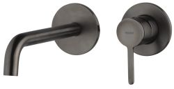 Bateria umywalkowa podtynkowa z wylewką Emmevi Filo 85155CNS Gunmetal grafit szczotkowany