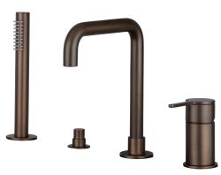 Bateria na wannę 4-otworowa ze słuchawką prysznicową Emmevi Filo 85120TS tuscan