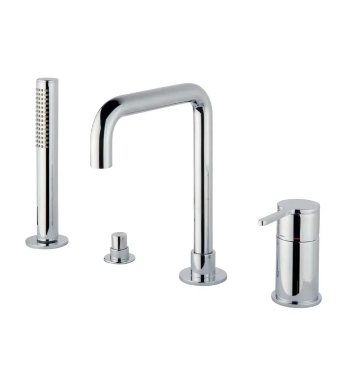 Bateria na wannę 4-otworowa ze słuchawką prysznicową Emmevi Filo 85120