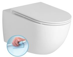 Miska WC bezrantowa, wisząca 36x53 cm z deską WC Fulda Bruckner biała