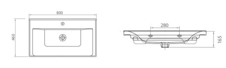 Przejdź do produktu SAVA 80 umywalka meblowa 80x46cm, biała