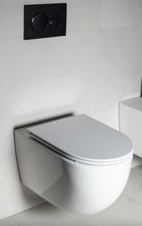 Miska WC bezrantowa, wisząca 36x53 cm z deską WC Fulda Bruckner biała