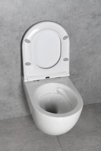 Miska WC bezrantowa, wisząca 36x53 cm z deską WC Fulda Bruckner biała